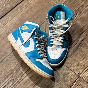Nike Air Jordan High-Top Sneakers - Blue and White